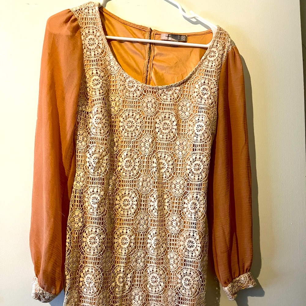 Knitted orange dress